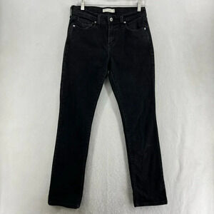 Levis  505 Jeans Women's Sz 6 M Black Dark Wash High-Rise Skinny Stretch Denim